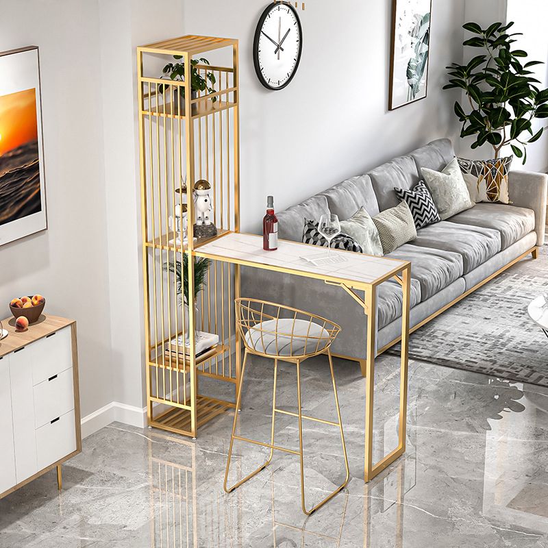 Glam opklapbare bartafelset 1/2-delige bartafel en barkrukken met metalen frame