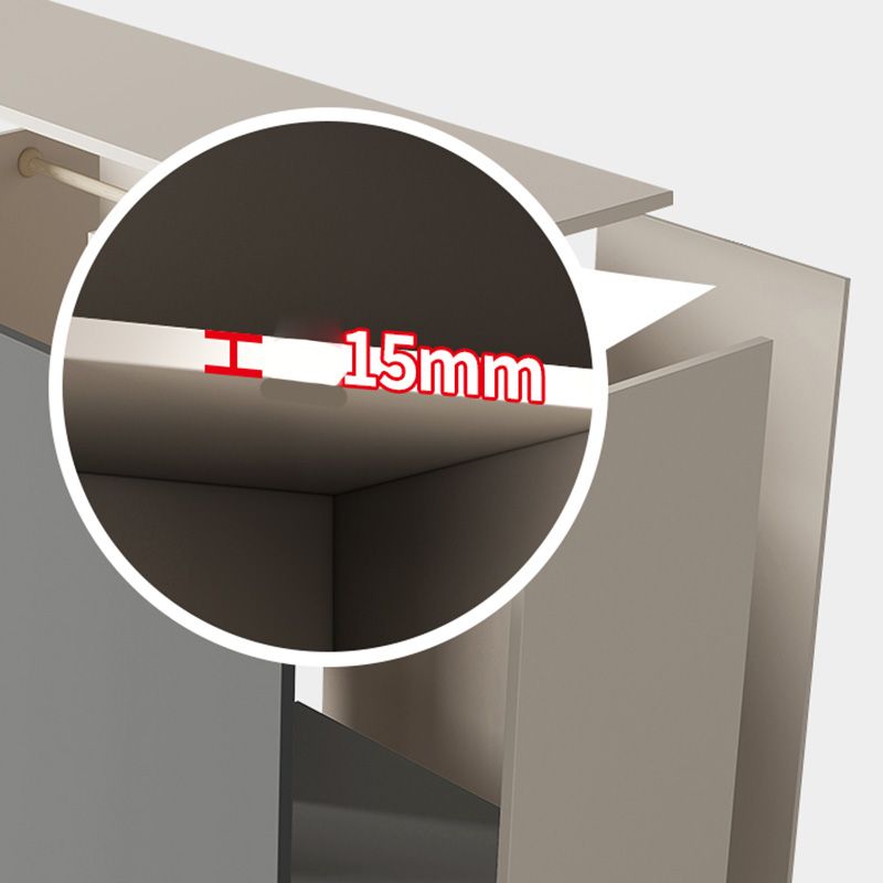 Moderne stijl schuifdeuren arme houten opbergkast met planken