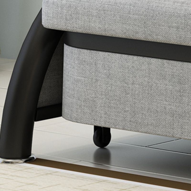 Canapé de bras carré de linge contemporain gris canapé lavable standard pour le salon