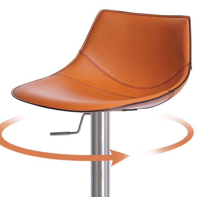 Adjustable Bar Stool Leather Backrest Bar Stools for Living Room Clearhalo 'Bar Furniture' 'Bar Stools' 'bar_stools' 'furn' 'furn_bar_stools' 'Furniture' 'Kitchen & Dining Furniture' 1200x1200_371dca34-a0e0-4a87-a269-eb7da955e179