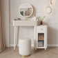 Tavolo da vanità in ardesia sgabello set da vanità bianco con specchio delle luci
