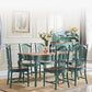 Traditional Wooden Dining Room Set Standard Height with Rectangle Top and Blue Base Dining Furniture Clearhalo 'Dining Room Sets' 'Dining Tables & Seating' 'dining_room_set' 'furn' 'furn_dining_room_set' 'Furniture' 'furniture_dining_room_set' 'Kitchen & Dining Furniture' 'kitchen&dining_furn' 'kitchen' 1200x1200_372104fd-d6d1-4323-bcc1-f4abca09a0a2