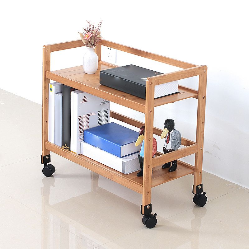 Bruine kleur moderne stijl boekenplank bamboe boekenkast voor studieruimte