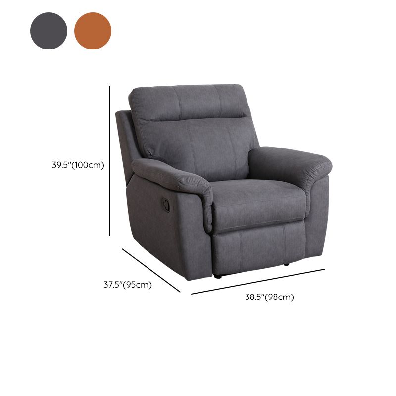 Contemporary Home Theater Recliner No Motion Manual-Push Botton Indoor Clearhalo 'Chairs & Seating' 'furn' 'furn_recliners' 'Furniture' 'Living Room Furniture' 'Recliners' 1200x1200_3723cf95-a8a3-4233-bf30-b154c615e53f
