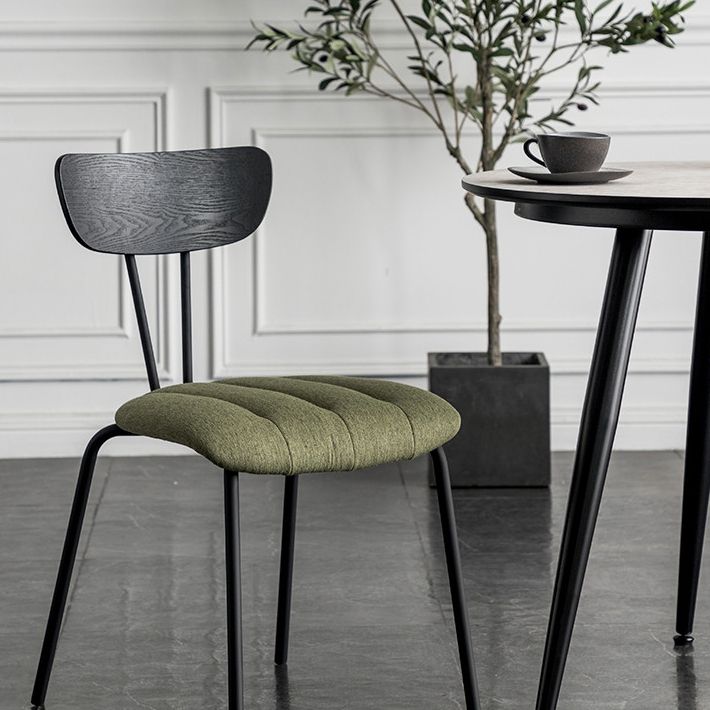 Industrial Upholstered Side Chair Open Back Matte Finish Dining Chair (Set of 4) Clearhalo ' kitchen&dining_furn' 'Dining Chairs' 'Dining Tables & Seating' 'dining_chair' 'furn' 'furn_dining_chair' 'Furniture' 'furniture_dining_chair' 'Kitchen & Dining Furniture' 'kitchen' 1200x1200_372490db-7276-4764-a234-470909c191f9