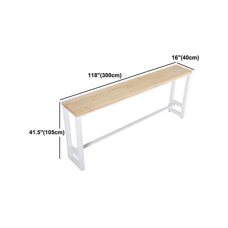 Wood Bar Dining Table Modern Rectangle Bar Table with Trestle for Milk Tea Shop Clearhalo 'Bar Furniture' 'Bar Tables' 'bar_tables' 'furn' 'furn_bar_tables' 'Furniture' 'Kitchen & Dining Furniture' 1200x1200_3724f5ca-3b44-45ed-a316-398bbe0852a4