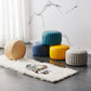Pouf in pelle solida Pouf moderna semplice rotonda in rivestimento in rivestimento