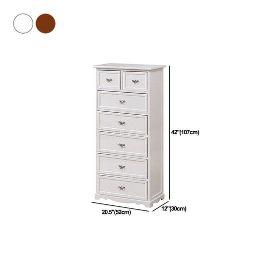 12" W Solid Wood Lingerie Chest Vertical Storage Chest with Drawers