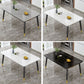 Glam Standard Rectangle Shape Table Sintered Stone Kitchen Dining Table with 4 Legs Base Clearhalo ' dining_table' 'Dining Tables & Seating' 'Dining Tables' 'furn' 'furn_dining_table' 'Furniture' 'furniture_dining_table' 'Kitchen & Dining Furniture' 'kitchen&dining_furn' 'kitchen' 'kitchen_dining_table' 1200x1200_3728b725-98f9-43d9-83cd-6d456aa8cfea