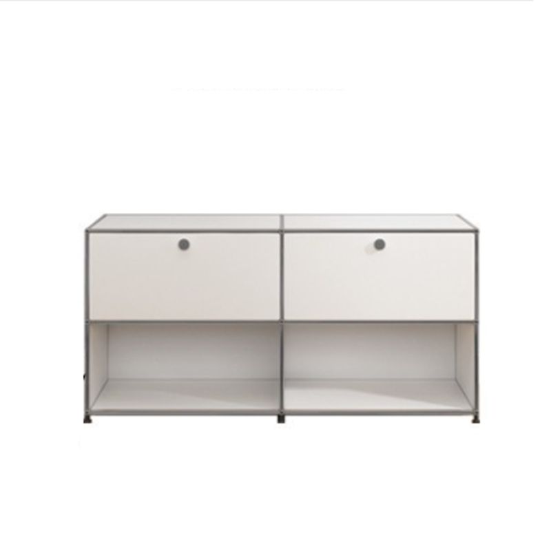 Sideboard in metallo di colore bianco Sideboard da pranzo in stile moderno per soggiorno