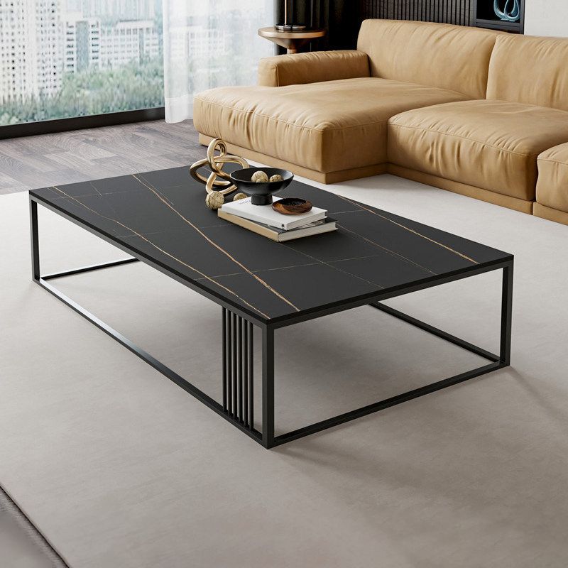 Rechteckiger Couchtisch aus Schiefer, Rahmen 1, Couchtisch für Wohnzimmer