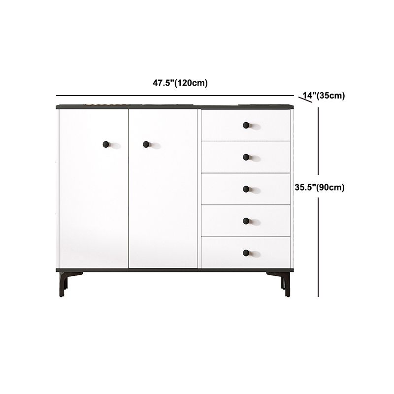 Contemporary 35.43'"Tall Wooden Chest, Rectangle Accent Cabinet with Drawers Clearhalo 'Cabinets & Chests' 'cabinets_chests' 'furn' 'furn_cabinets_chests' 'Furniture' 'Living Room Furniture' 1200x1200_37297999-71b4-4699-ab9f-a622561d2f5c