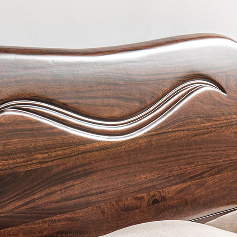 Massivholz Walnuss -Standard -Bett heben Aufbewahrungsrahmen mit Fußbrett