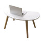 15.7"H Modern 4 Legs Wood Base White/Pink/Natural Irregular Top Coffee Table Clearhalo 'Coffee & Accent Tables' 'Coffee Tables' 'coffee_tables' 'furn' 'furn_coffee_tables' 'Furniture' 'Living Room Furniture' 1200x1200_372a4f51-c1d4-4cd5-9944-3be00ed6518e