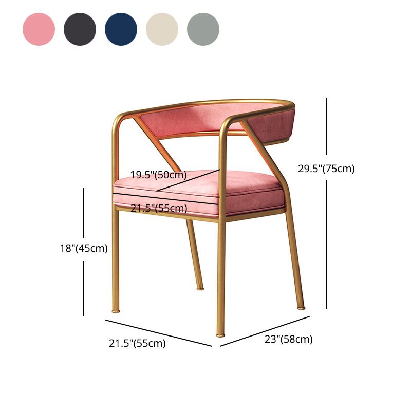 Glam Velvet Dining Room Chair Open Back Dining Side Chairs for Restaurant Use Clearhalo ' kitchen&dining_furn' 'Dining Chairs' 'Dining Tables & Seating' 'dining_chair' 'furn' 'furn_dining_chair' 'Furniture' 'furniture_dining_chair' 'Kitchen & Dining Furniture' 'kitchen' 1200x1200_372b67b7-c80d-415f-973f-161bba91f653