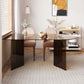 Contemporary Style Tempered Glass Dining Table Double Pedestal Base Free Form Table Clearhalo ' dining_table' 'Dining Tables & Seating' 'Dining Tables' 'furn' 'furn_dining_table' 'Furniture' 'furniture_dining_table' 'Kitchen & Dining Furniture' 'kitchen&dining_furn' 'kitchen' 'kitchen_dining_table' 1200x1200_372c81a7-d459-4912-b267-4e5f456f337f