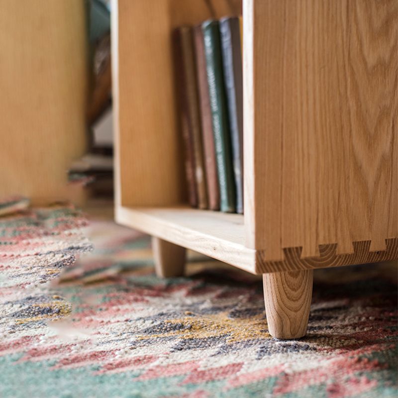 Estantería trasera abierta de estilo moderno, estantería de madera maciza para oficina