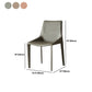 Modern Solid Back Side Chair with Faux Leather Legs Indoor Upholstered Dining Chair