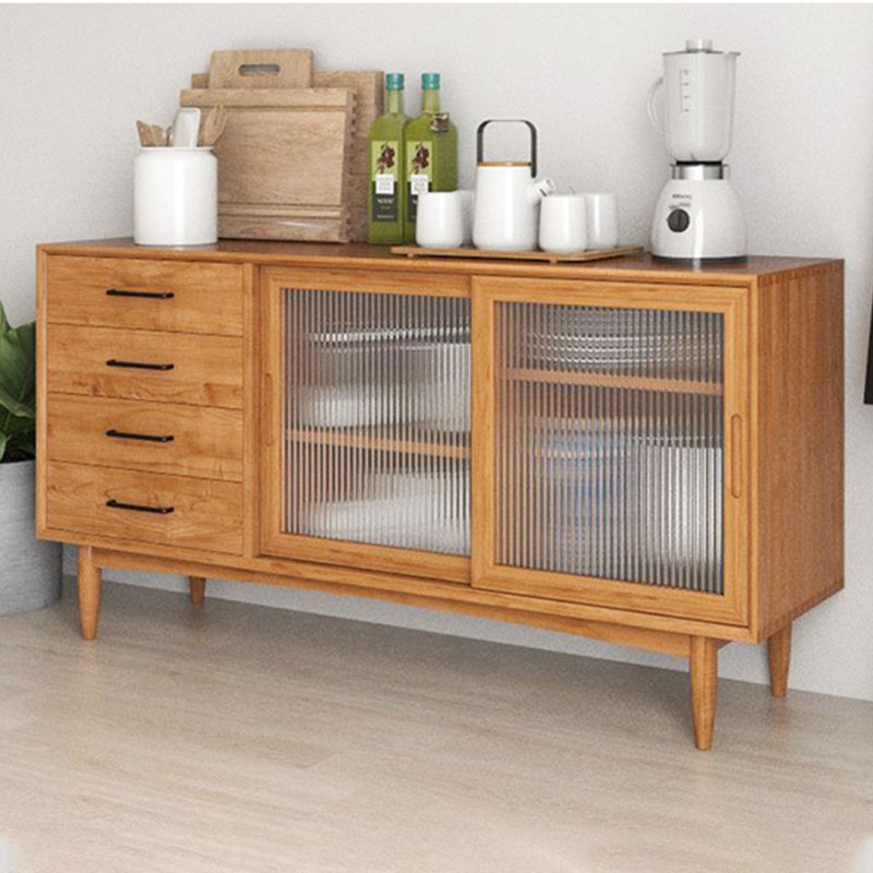 Sideboard in legno a buffet a buffet in stile moderno con armadi e cassetti