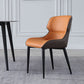 Sedia da pranzo in pelle finta moderna sedia laterale del braccio di wingback per uso domestico