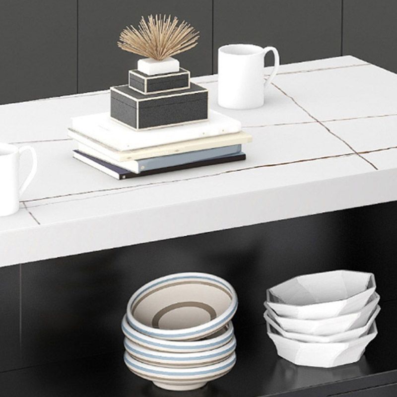 Modern Kitchen Island Table Dining Room Prep Table with Storage Cabinet