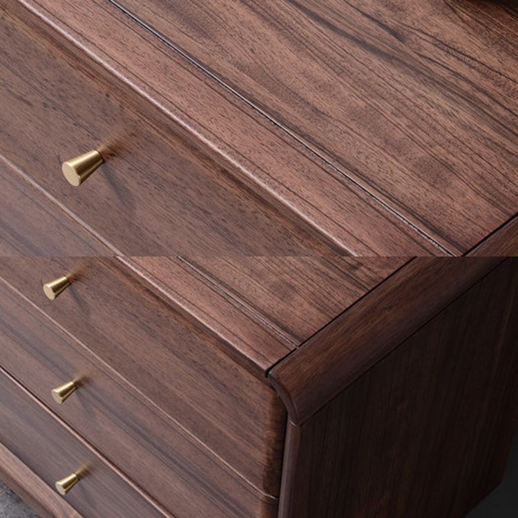 Mid-Century Modern Brown Accent Chest with 5 Drawers and Straight Legs Clearhalo 'Cabinets & Chests' 'cabinets_chests' 'furn' 'furn_cabinets_chests' 'Furniture' 'Living Room Furniture' 1200x1200_373050a1-4eba-4595-89fa-4b299fbde334