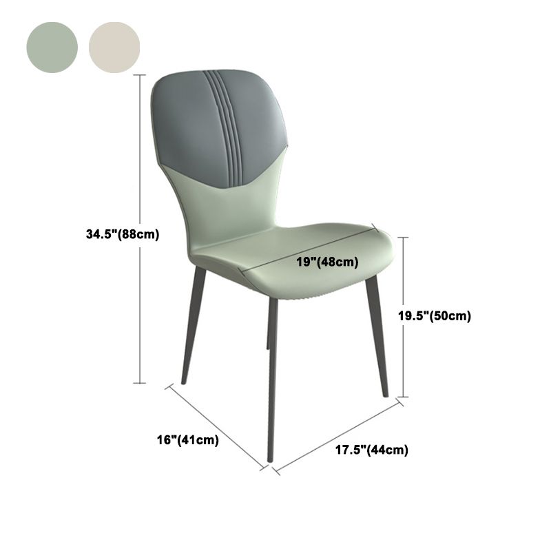 Industrial Metal Dining Room Chair PU Leather Dining Chairs for Home Use