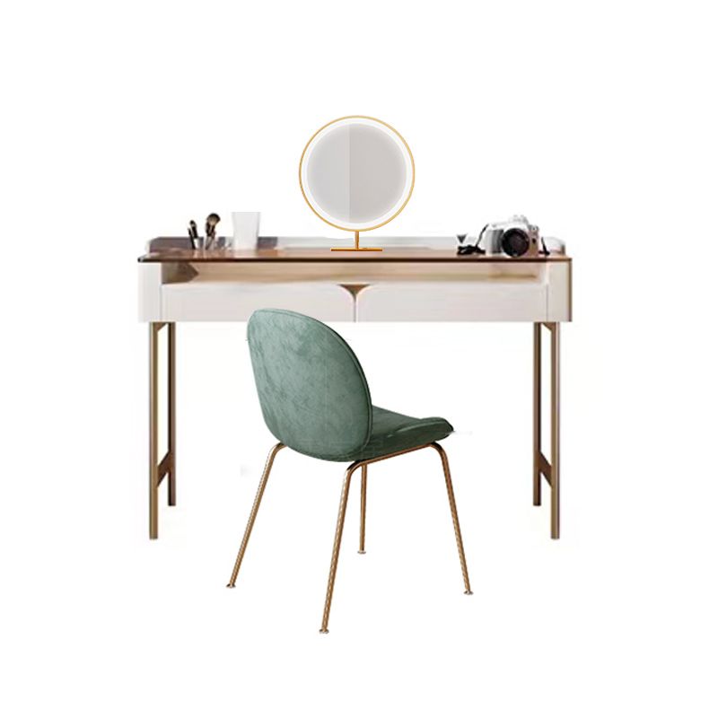 Glass Top Makeup Vanity Desk Storage Box Makeup Vanity Set with Drawer Clearhalo 'Bedroom Furniture' 'furn' 'furn_makeup_vanities' 'Furniture' 'Makeup Vanities' 'makeup_vanities' 1200x1200_3732332a-e527-4731-abc9-f9dea5fcc966