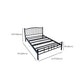 Contemporary Slat Bed Metal Black Open-Frame Bed with Custom Gold Legs Clearhalo 'Bedroom Furniture' 'Beds' 'furn' 'furn_beds' 'Furniture' 1200x1200_373271a2-dfc0-4dc2-9222-72856825c3d9