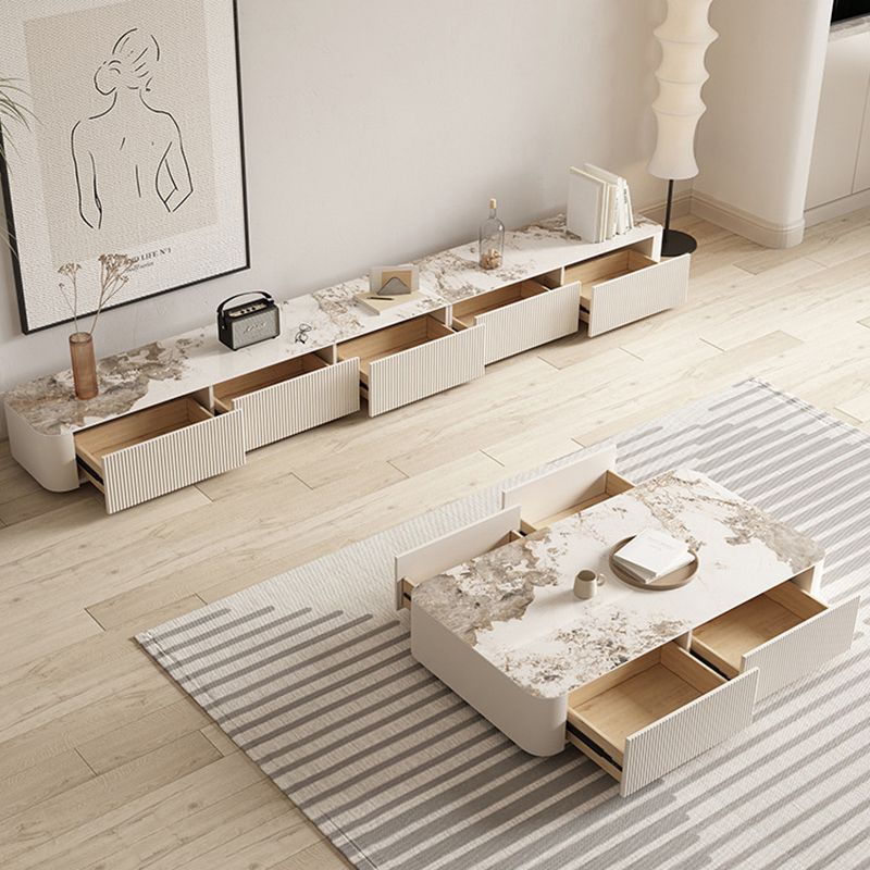 Contemporary Media Console TV Stand Stone TV Stand with 5 Drawers Clearhalo 'furn' 'furn_tv_stands_entertainment_centers' 'Furniture' 'Living Room Furniture' 'TV Stands & Entertainment Centers' 'TV Stands & Media Storage Furniture' 'tv_stands_entertainment_centers' 1200x1200_3733217b-c992-472b-8b6d-e546c34c49c4