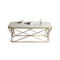 Glam Slate Coffee Table Gold Frame Coffee or End Table, 17.71" Tall Clearhalo 'Coffee & Accent Tables' 'Coffee Tables' 'coffee_tables' 'furn' 'furn_coffee_tables' 'Furniture' 'Living Room Furniture' 1200x1200_3733beb6-ade2-4437-943f-9d21a93f5372