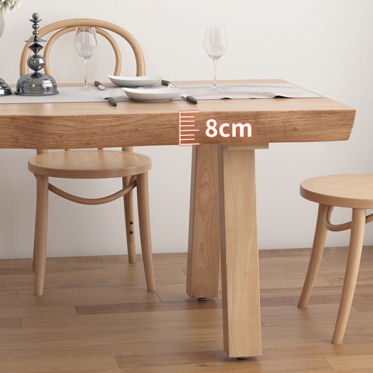 Contemporary Rectangle Shape Standard Dining Table Khaki Kitchen Dining Table with 4 Legs Base Clearhalo ' dining_table' 'Dining Tables & Seating' 'Dining Tables' 'furn' 'furn_dining_table' 'Furniture' 'furniture_dining_table' 'Kitchen & Dining Furniture' 'kitchen&dining_furn' 'kitchen' 'kitchen_dining_table' 1200x1200_3733c06d-9fa7-4c77-9278-35634e4cfb71