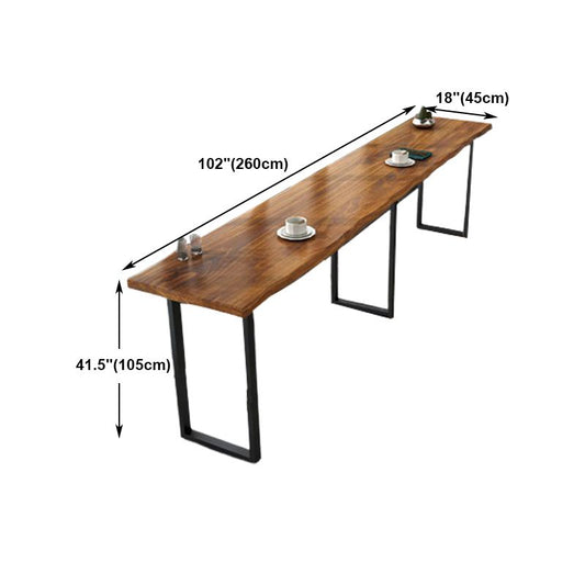 Industrial Bar Table Pine Wood Bar Dining Table with Sled Base Clearhalo 'Bar Furniture' 'Bar Tables' 'bar_tables' 'Furniture' 'furniture_bar_tables' 'Kitchen & Dining Furniture' 1200x1200_37360b61-0160-436a-beb4-356170367c0c