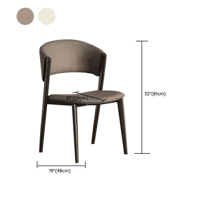 Modern Simple Side Chair Metal Frame Side Dining Chair for Living Room Clearhalo 'Dining Chairs' 'Dining Tables & Seating' 'dining_chair' 'furn' 'furn_dining_chair' 'Furniture' 'Kitchen & Dining Furniture' 1200x1200_3736148a-e248-40e2-9ca3-b6a569d1fcdf