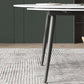 Modern Style Sintered Stone Dining Table 51.18'' Round Drop-Leaf Table with 4 Legs Clearhalo ' dining_table' 'Dining Tables & Seating' 'Dining Tables' 'furn' 'furn_dining_table' 'Furniture' 'furniture_dining_table' 'Kitchen & Dining Furniture' 'kitchen&dining_furn' 'kitchen' 'kitchen_dining_table' 1200x1200_3736398f-c4a4-4ba0-ac36-7d6edfb5e486
