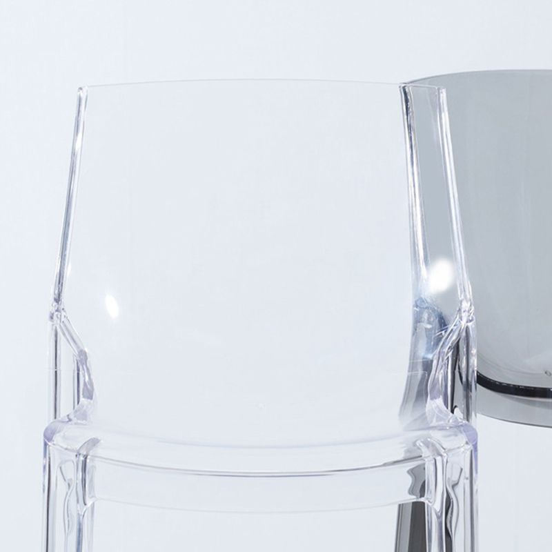 Industrial Bar Stool Acrylic Backrest Counter Stool for Living Room