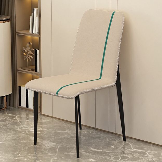 Scandinavian Metal Chairs Set Kitchen Dining Solid Back Side Chair (Set of 4) Clearhalo ' kitchen&dining_furn' 'Dining Chairs' 'Dining Tables & Seating' 'dining_chair' 'furn' 'furn_dining_chair' 'Furniture' 'furniture_dining_chair' 'Kitchen & Dining Furniture' 'kitchen' 1200x1200_373706a7-80a9-4cfa-a712-2d573fb02455