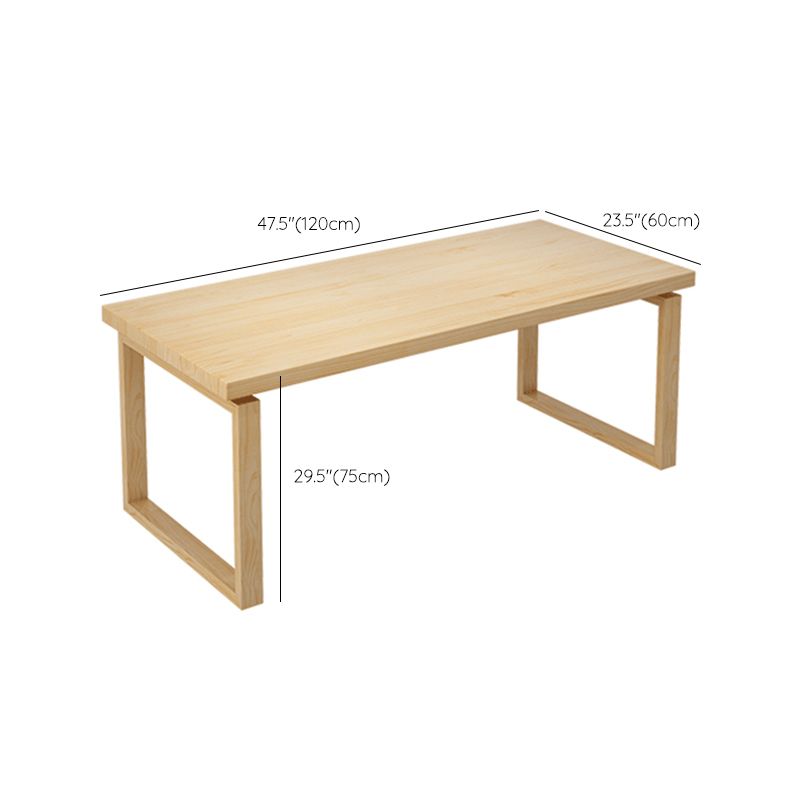 Rectangle Double Pedestal Dining Table Modern Pine Wood Table for Kitchen Dining Room Clearhalo 'Dining Tables & Seating' 'Dining Tables' 'dining_table' 'furn' 'furn_dining_table' 'Furniture' 'Kitchen & Dining Furniture' 1200x1200_3737d962-0174-47e9-abff-efe61580cf10