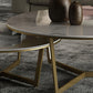 Glam White Frame Coffee Table Round Slate Top Cocktail Table Clearhalo 'Coffee & Accent Tables' 'Coffee Tables' 'coffee_tables' 'furn' 'furn_coffee_tables' 'Furniture' 'Living Room Furniture' 1200x1200_37385864-2e3d-443e-944e-825fe51431ca