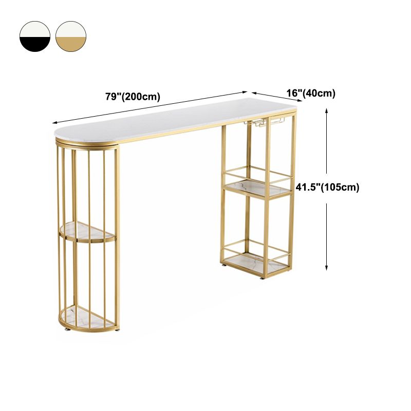 Kitchen Stone Top Counter Table Metal Base 42-inch Height Nordic Bar Table Clearhalo 'Bar Furniture' 'Bar Tables' 'bar_tables' 'furn' 'furn_bar_tables' 'Furniture' 'furniture_bar_tables' 'Kitchen & Dining Furniture' 1200x1200_3738ea67-5d7b-40fd-8778-d6fee53639b8