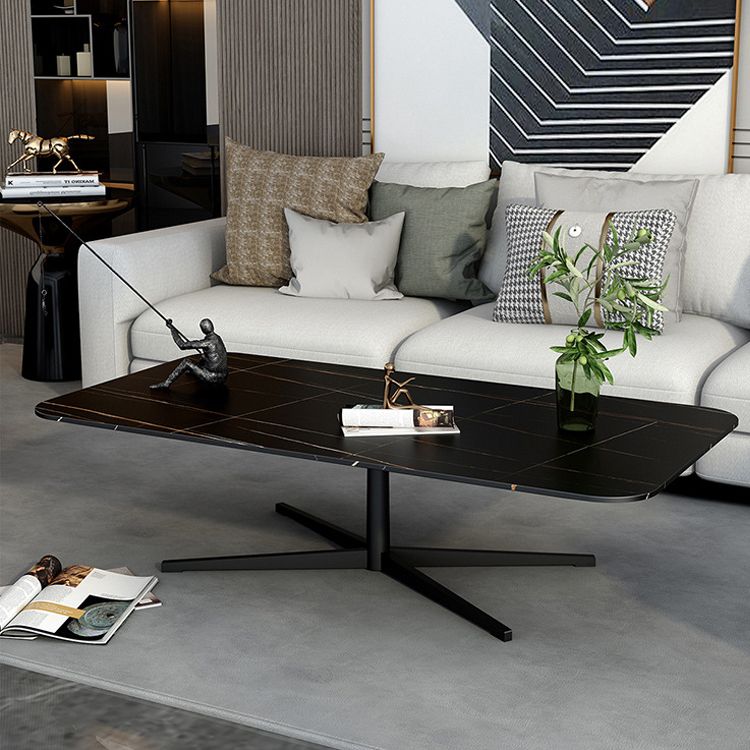 Table basse abstraite Rectangle Slate / Marble Top Cake Cocktail Table