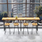 Wood Top Bar Height Table Industrial Style Bistro Pub Table for Patio Use