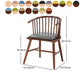 Modern Rubberwood Windsor Back Arm Chair Matte Finish Upholstered Dining Chair Clearhalo ' kitchen&dining_furn' 'Dining Chairs' 'Dining Tables & Seating' 'dining_chair' 'Furniture' 'furniture_dining_chair' 'Kitchen & Dining Furniture' 'kitchen' 1200x1200_373c27fa-8d48-4c5c-8258-feb53914bf50