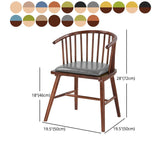 Modern Rubberwood Windsor Back Arm Chair Matte Finish Upholstered Dining Chair Clearhalo ' kitchen&dining_furn' 'Dining Chairs' 'Dining Tables & Seating' 'dining_chair' 'Furniture' 'furniture_dining_chair' 'Kitchen & Dining Furniture' 'kitchen' 1200x1200_373c27fa-8d48-4c5c-8258-feb53914bf50