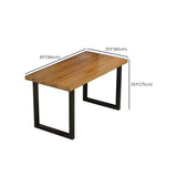Mesa de comedor de madera de pino de 1/5 piezas industrial para el comedor para la cafetería del comedor
