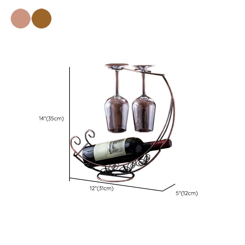 Glam Tabletop Wine Holder Rack Metal Wine Rack Kit voor woonkamer