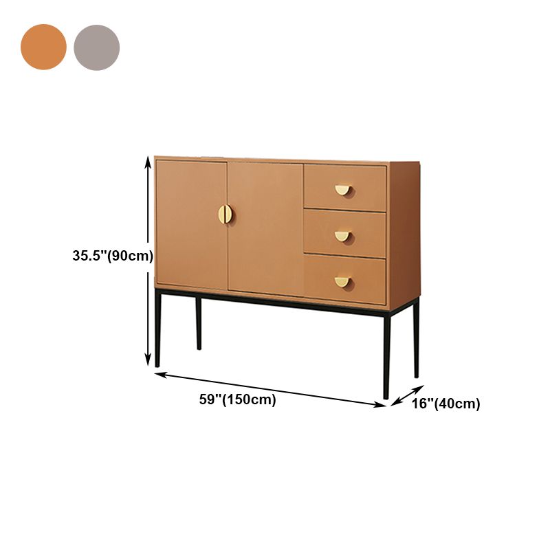 3-Drawer Engineered Wood Sideboard Glam Cabinets Credenza for Living Room Clearhalo 'buffet_sideboard' 'Buffets & Sideboards' 'furn' 'furn_buffet_sideboard' 'Furniture' 'furniture_buffet_sideboard' 'Kitchen & Dining Furniture' 1200x1200_373ea0f6-5965-46af-a33c-bec2f112224b