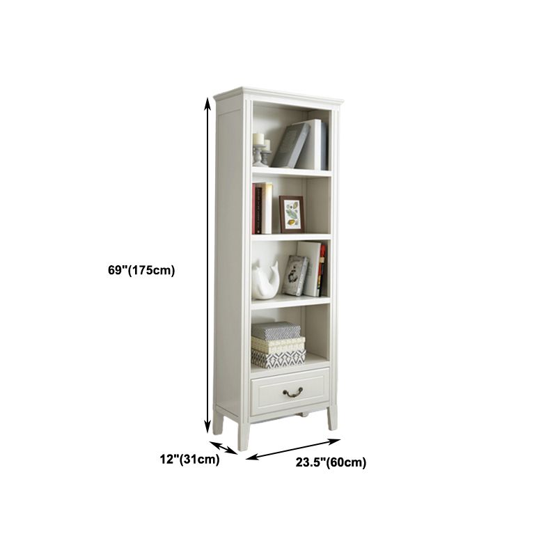 Rectangle Standard Solid Wood Bookcase Nordic Closed Back Bookshelf