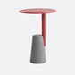 Lacquer Concrete Modernistic Table Round Side End Table for Living Room