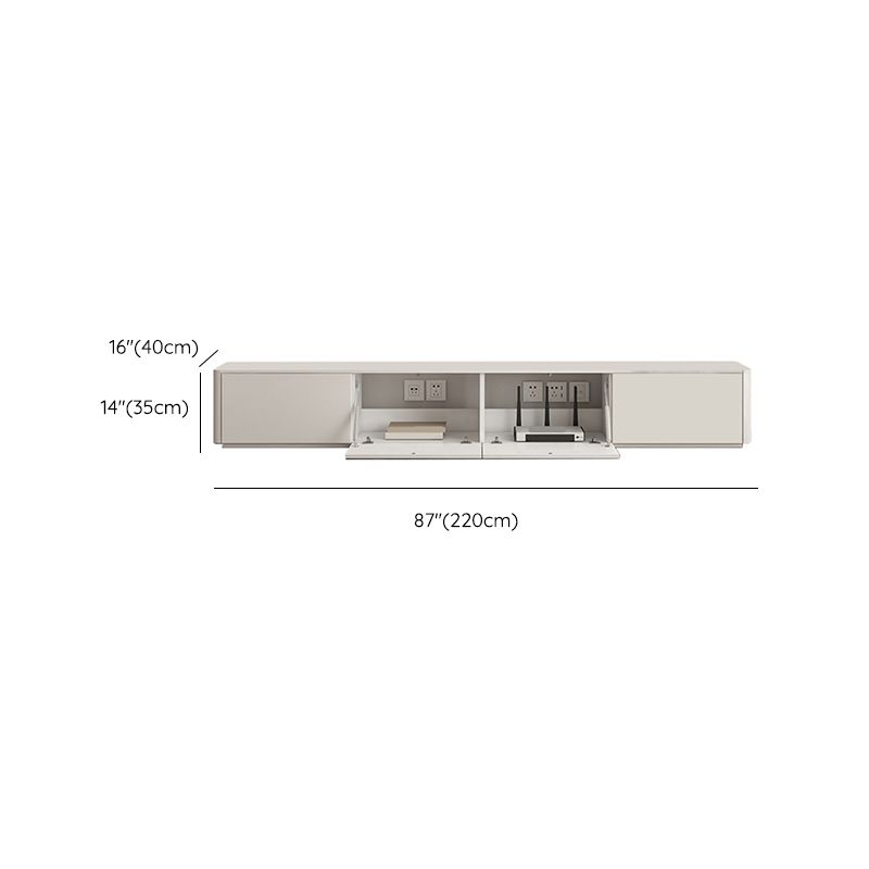 Faux Wood Media Console Contemporary White TV Stand Console with Drawers Clearhalo 'furn' 'furn_tv_stands_entertainment_centers' 'Furniture' 'Living Room Furniture' 'TV Stands & Entertainment Centers' 'TV Stands & Media Storage Furniture' 'tv_stands_entertainment_centers' 1200x1200_37421fc2-aa05-45a3-867e-a8a2c3fc21a0